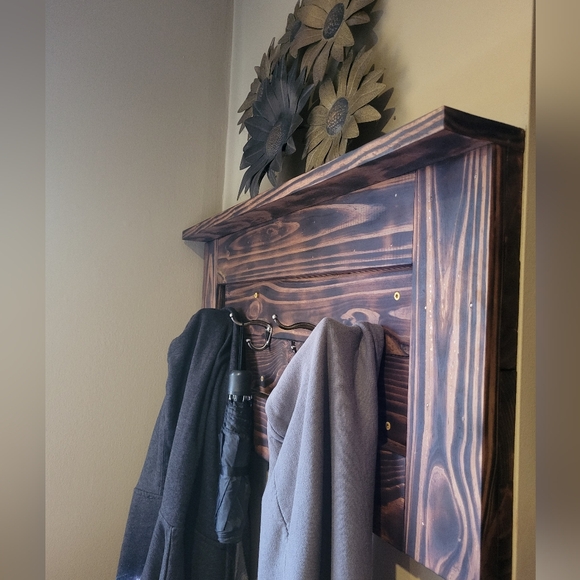 Handmade Wood Coat Rack - Picture 7 of 7
